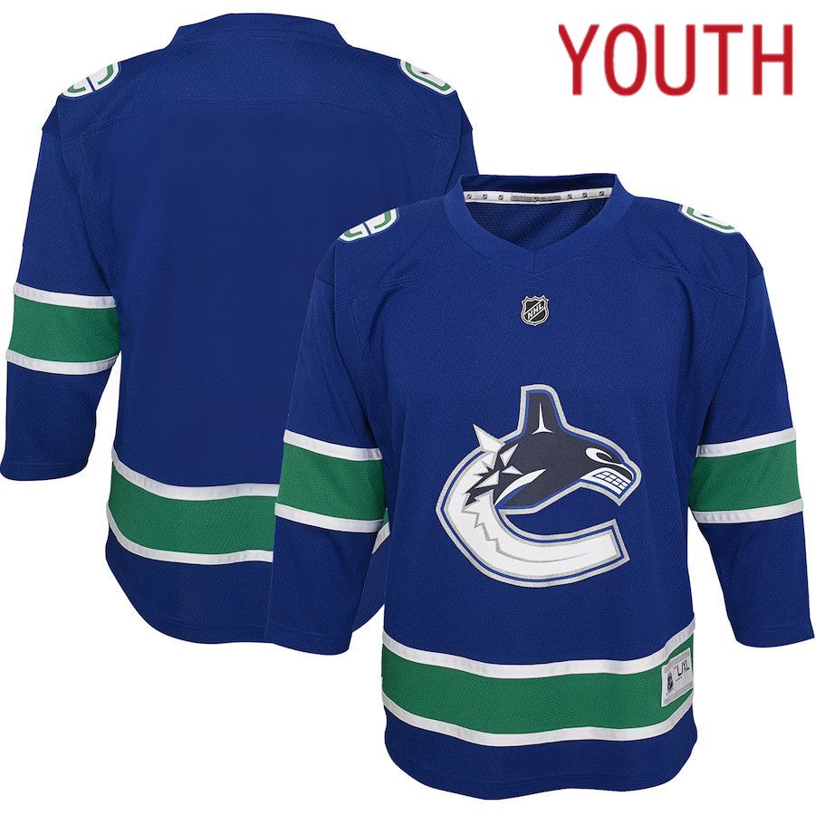 Youth Vancouver Canucks Blue Replica NHL Jersey